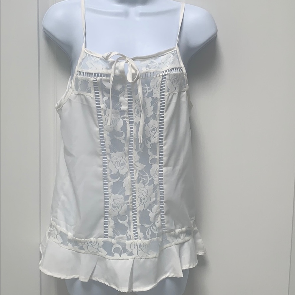 Sheer cream summer tank